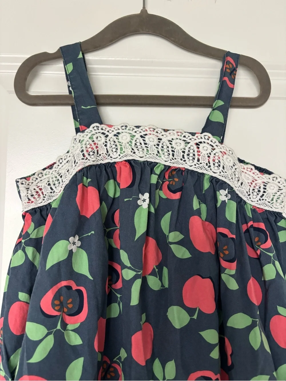 Hanna Andersson Size 130 US 8 Apple Dress Cotton Sun